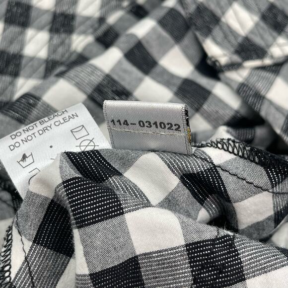 COOGI Shirt Dress Size Large Buffalo Check Plaid W&B Silver Logo Zippers Checked - Picture 16 of 16